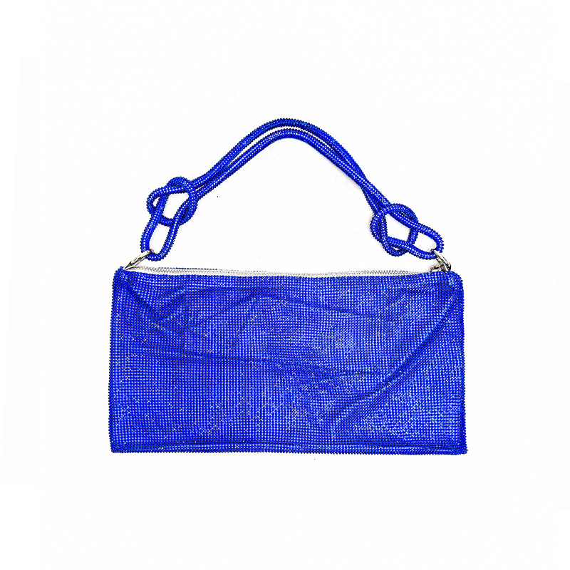 High Quality New Style New Shiny Bag Handmade Inlaid Diamond Bag Metal Sequins Full Diamond Rhinestone Bag Dumpling Bag Underarm Bag New Free Delivery