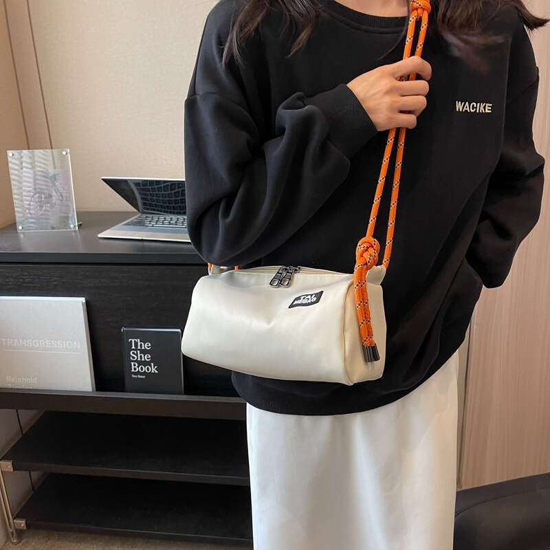 Trendy Sports Pillow New Sweet Cool Fashion Color-Block Shoulder Casual Versatile Solid Color Crossbody Bag for Women