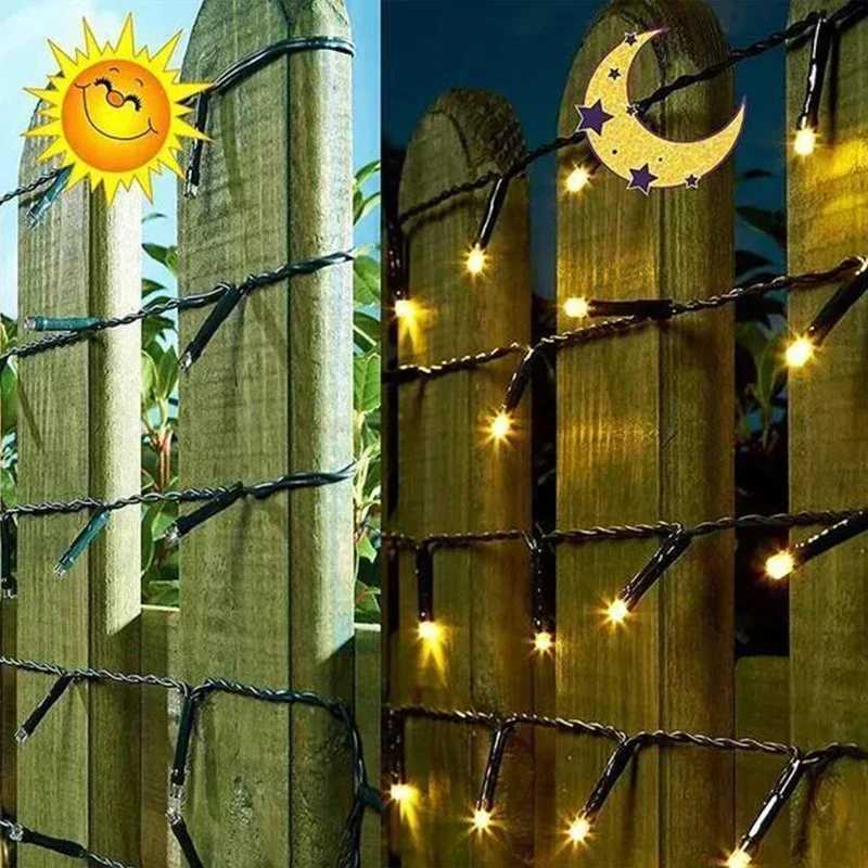 Solar String Light Fairy Garden Waterproof Outdoor Lamp 6V Garland For Christmas Xmas Holiday Party Home Decoration W250607