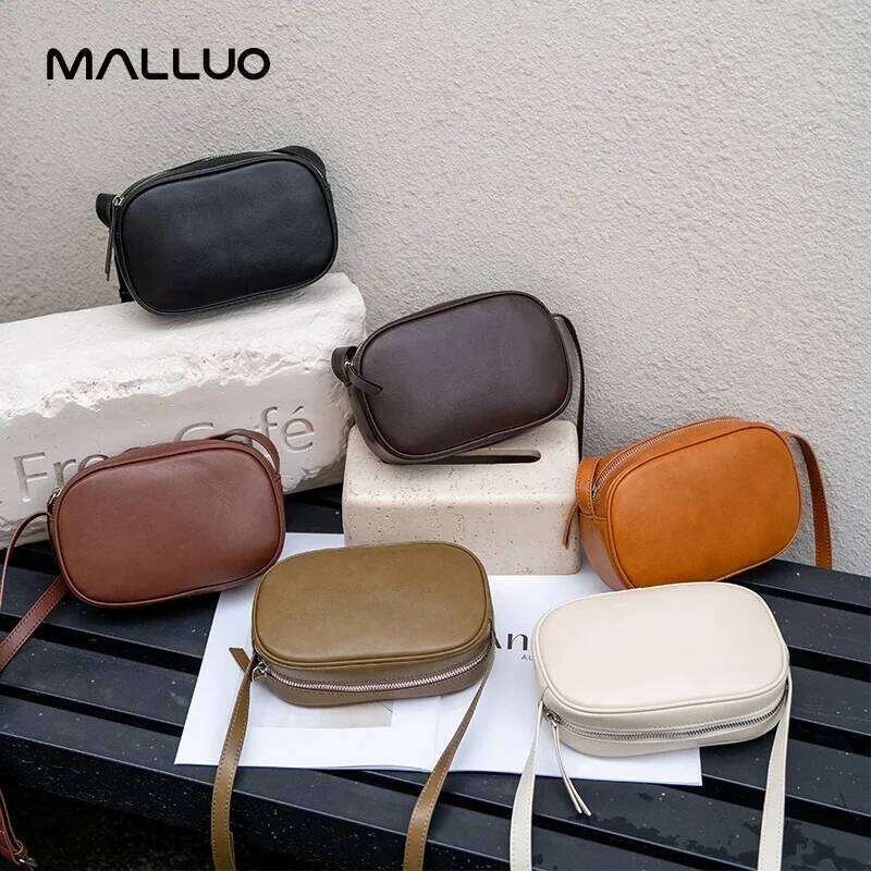 Ladies Retro Cowhide Leisure Shoulder Bags Women's Cow Real Leather Crossbody Bag Female Small Square Handbags for Girls
