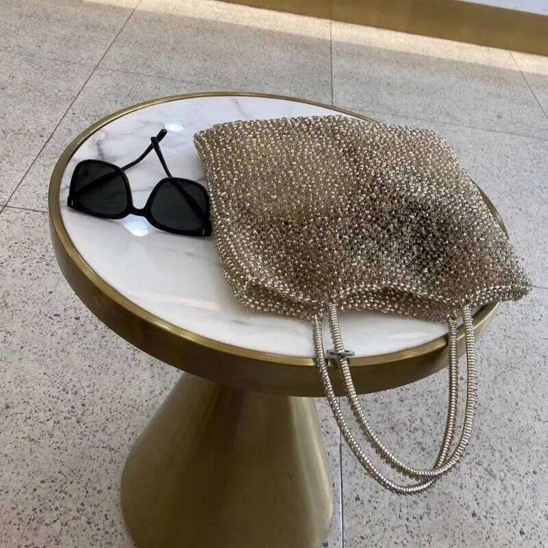 Women's Handbag 2022 Summer Pure Manual PVC Woven Shiny Women's Bag, Single Shoulder Messenger Bag