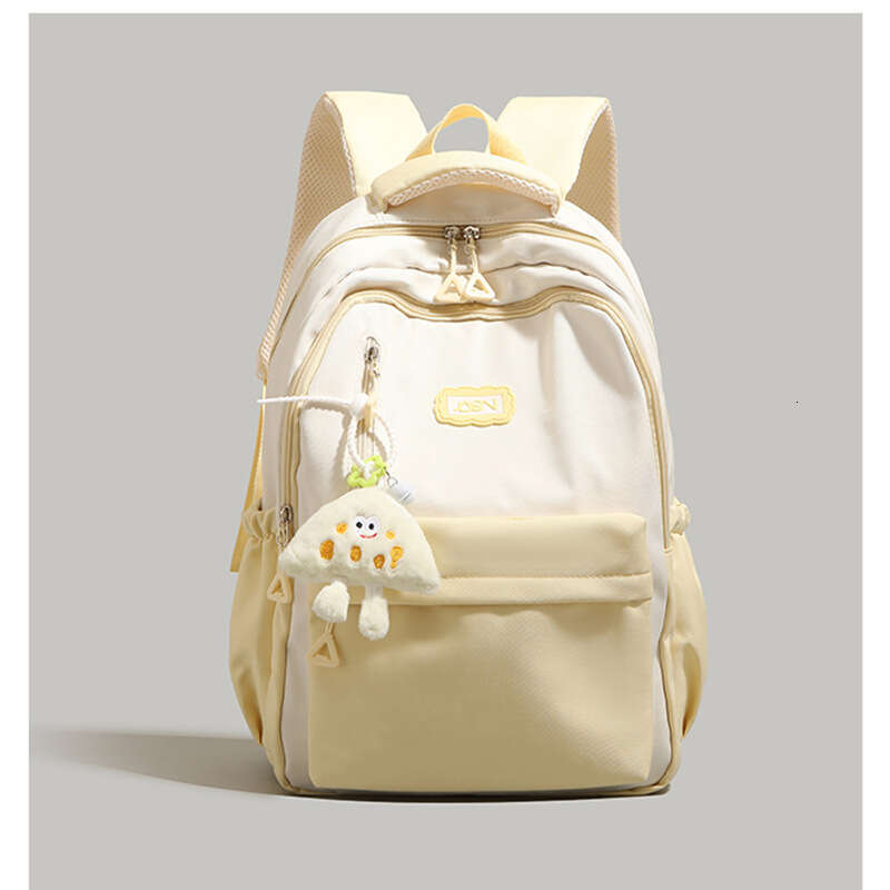 High-End Color-Block 2025 New Model Women, Middle School and College Students, Large Capacity Backpack for Short Trips