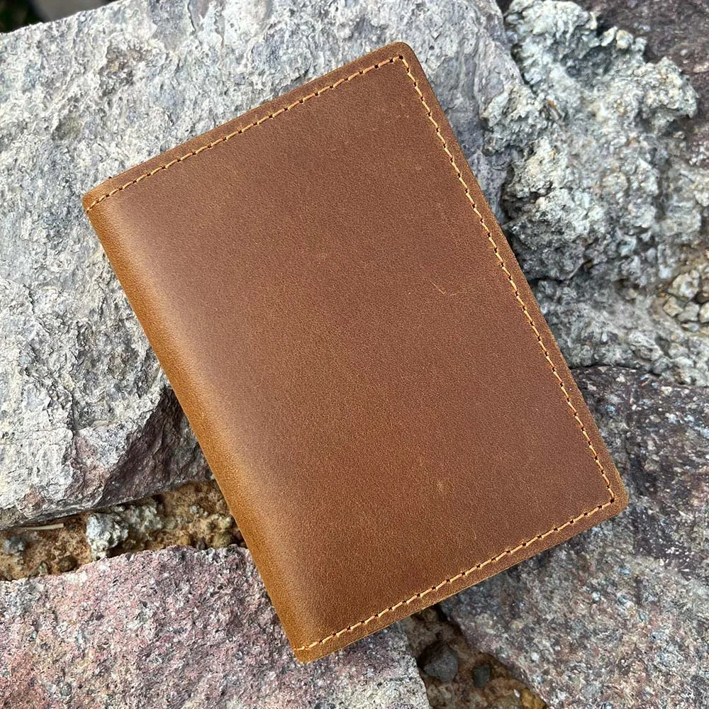 Handmade Wallet for Credit Cards Vintage Style Minimalist Leather Credit Card Holder Wallet for Men Protector Sleeve 250605