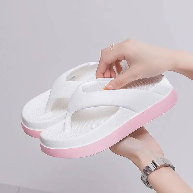 Ddmyoutdoor Woman Flip Flops Popular Design Shoes Trend Casual Platform Sandals Non Slip Outdoor Slippers Unique Features Flat Beach outdoor shoes