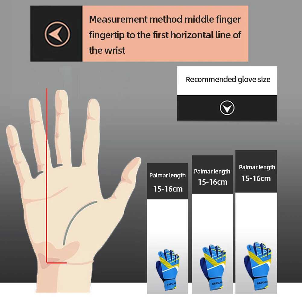 Children Goalkeeper Hand Protection Gloves Anti-Collision PU Football Training Gloves Antiskid Wear-resistant for Outdoor SportXJ250606