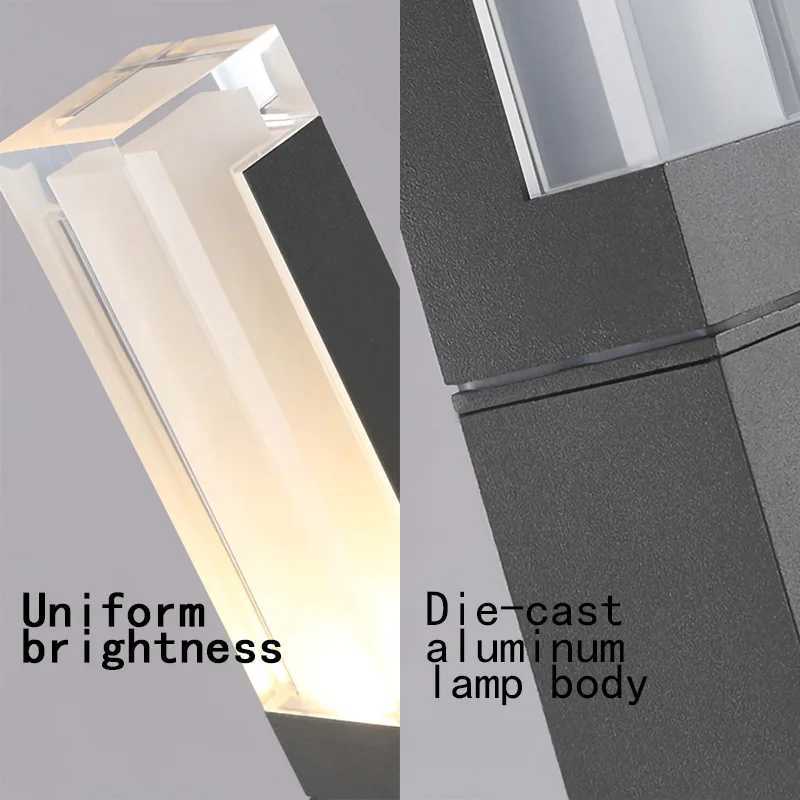 Modern minimalist square garden villa park landscape lights LED IP65 cylindrical lawn lights outdoor waterproof courtyard lights W250607