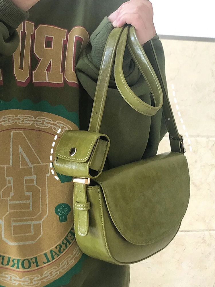 designer Korean INS Niche Super Popular Handheld Underarm Bag for Women 2025 New Retro Versatile Single Shoulder Crossbody Saddle Bag