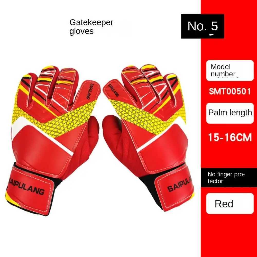 1 Pair Latex Soccer Goalie Gloves Protective Fingers Wear-Resistant Game Goalkeeper Gloves Cushioning AdjustableXJ250606