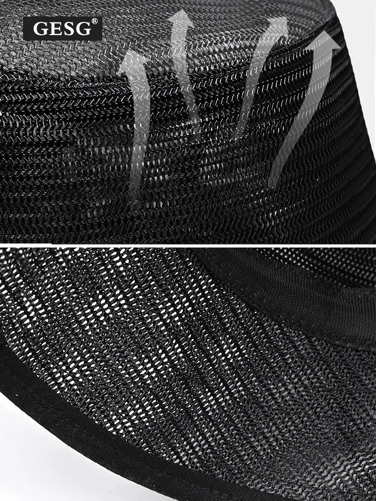 Summer full mesh fisherman hat mens sun protection and sunshade hat outdoor travel fishing hat big head circumference basin ha 250605
