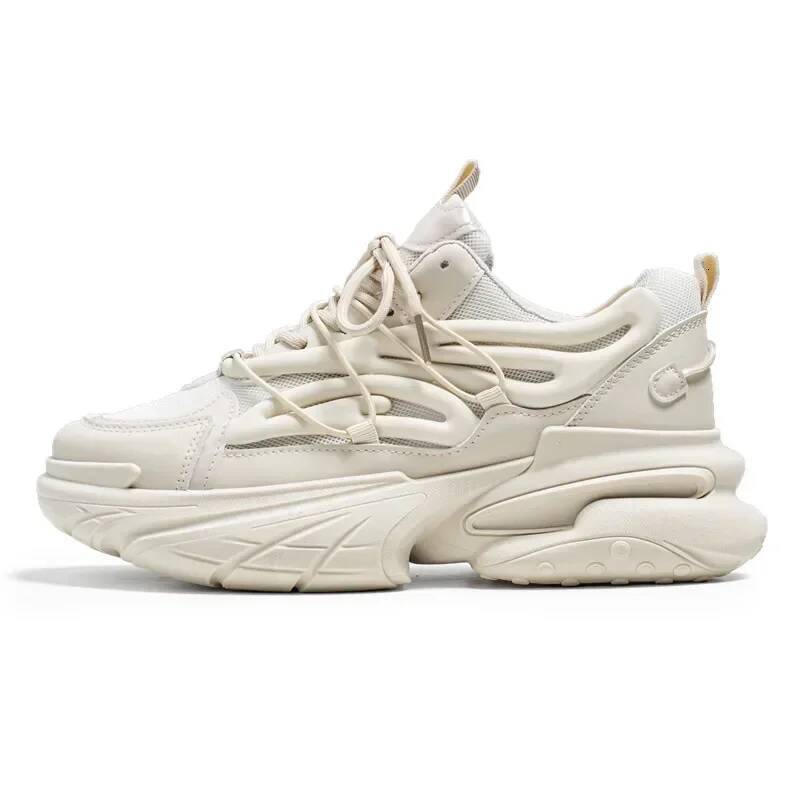 Ddmyoutdoor Men S New Summer Breathable Sports Shoes With Thick Soles And Elevated Mesh Red Fashionable Lace Up Outdoor Shoes