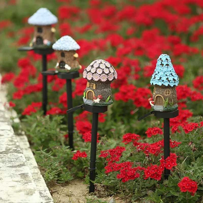 Solar Powered Fairy House Lawn Lamp Solar LED Light Outdoor Garden Decoration Lamp Waterproof Solar Lights XJ250606