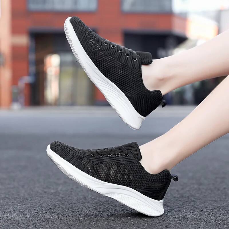 ddmyoutdoor Women Sneakers Summer Hollow Breathable Sports Thick Sole Wear Resistant Lace Up Training Hot Selling Casual Running Shoes Outdoor Outdoor