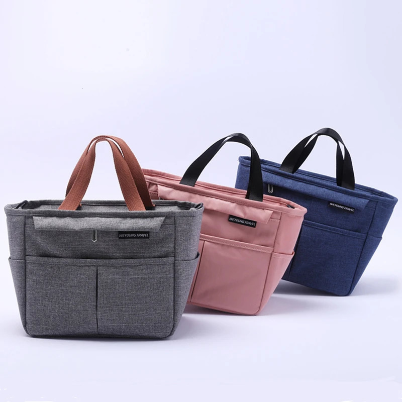 Portable Lunch Box Insulated Thermal Bag Picnic Food Cooler Pouch Large Capacity Shoulder Bento Storage Bags for Women 250606