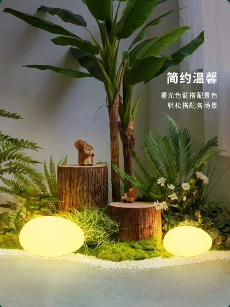 Solar Pebble Lights Outdoor Waterproof IP65 Decorative Garden Stone Lights for Pathway/Lawn/Yard 8H Auto Lighting Solar Light W250607