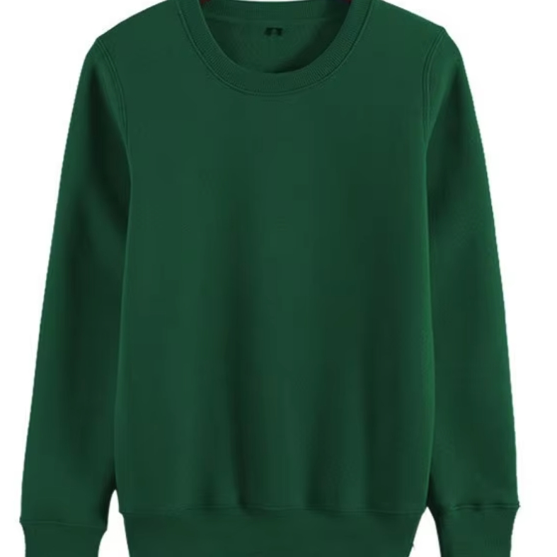 Comfortable Mens Sweatshirt with Water-Washed Finish & Eye-Catching Patterned Collar