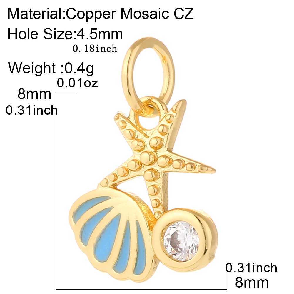 Cute starfish shells charm jewelry DIY wearing charming necklaces bracelets earrings accessories summer beach amulets Charms XJ250607
