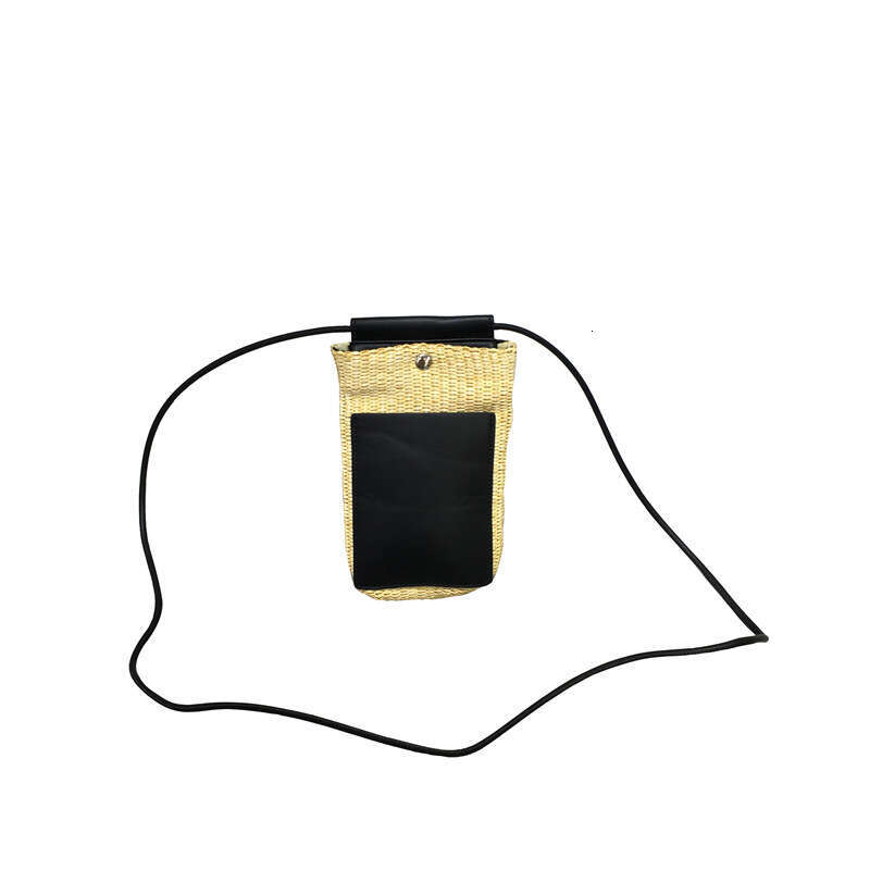 This Season Mobile Phone Simple Casual Summer Patchwork Straw Niche Lightweight Versatile Shoulder Crossbody Small Bag