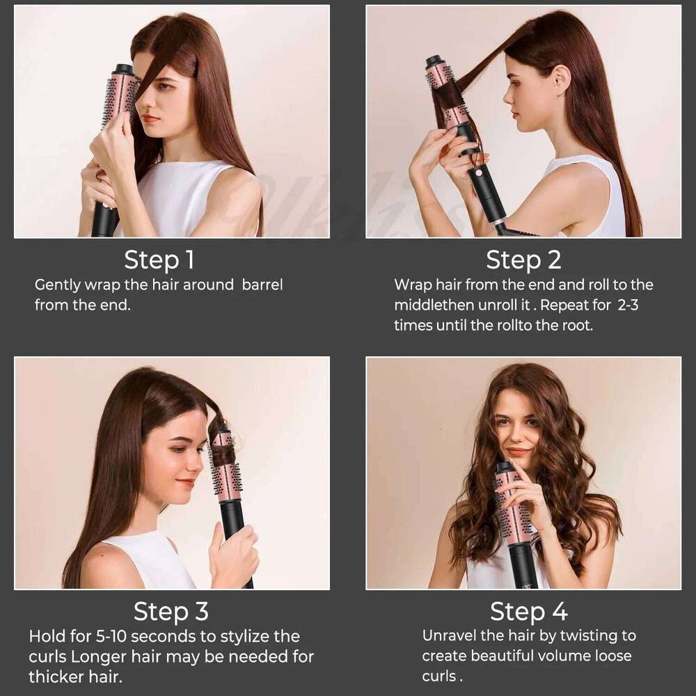 3 In 1 Hot Air Multifunctional Hair Straightening Comb For Household Multi-Size Curling Iron