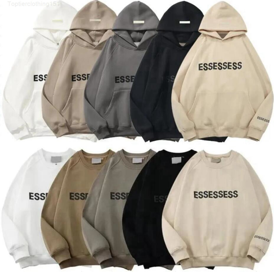 Mens Hoodie Designer Hoodies Essentials Hoodie Sweater Pullover Long Sleeve Letter Printed Overcoat Sweatshirt Streetwear Essential Hoodie For Man Tops 3Fd12