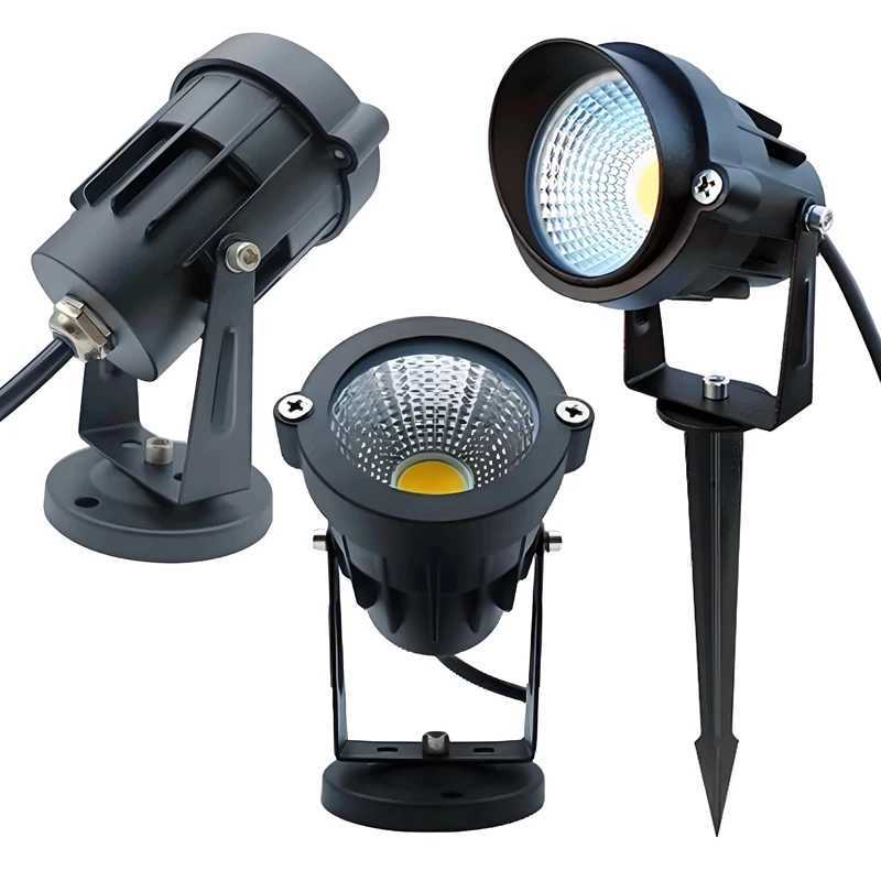 Dimming Outdoor LED Garden Lawn Light 10W Landscape Lamp Spike Waterproof DC12V Path Bulb Warm White Green Spot Lights 220V 110V W250607