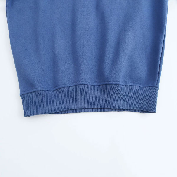 Women's Stand Collar Zip-Up Casual Sweatshirt - Retro Blue Fashion with Moderate Thickness for Spring/Autumn