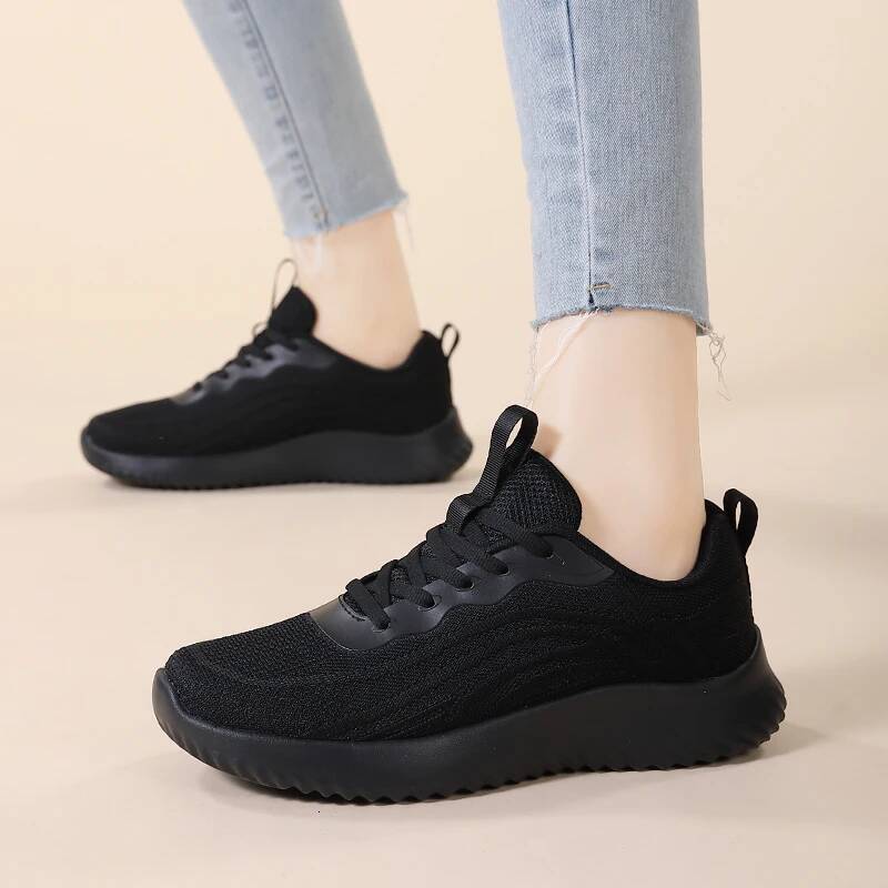 ddmyoutdoor Summer Breathable Women S Running Platform Lightweight Lace Up Training Shock Absorbing Outdoor Walking Casual Vulcanized Shoes Outdoor Sh