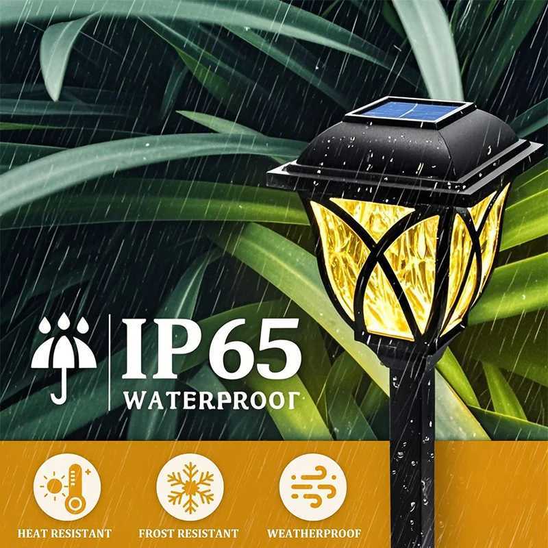 Outdoor LED Solar Pathway Lights Waterproof Garden Decor For Patio Walkway Yard Lawn Lamp XJ250606