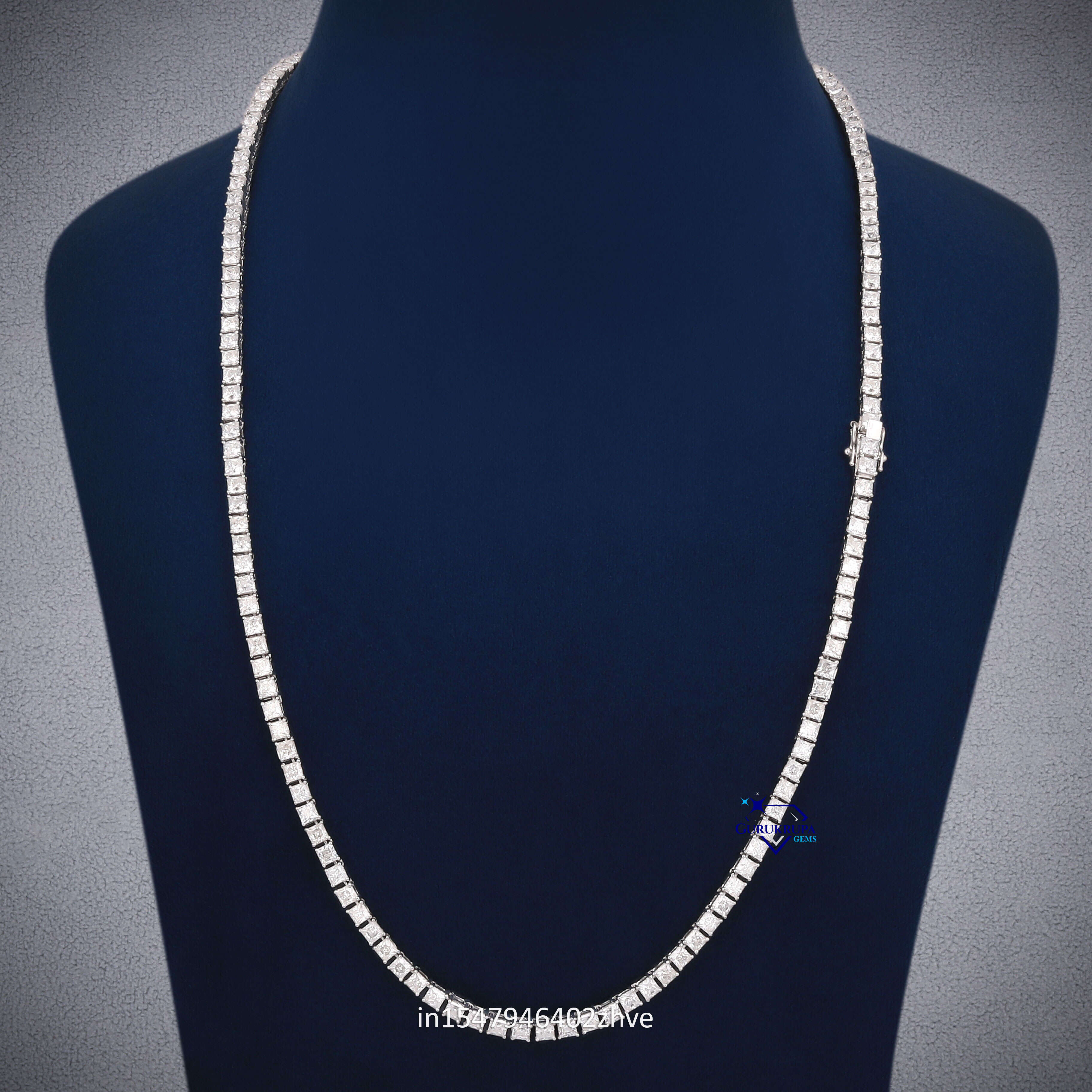 Hot Sale High Quality 925 Sterling Silver D VVS Moissanite Tennis Chain Necklace Gold Princess Cut for Men Women Hip Hop Style