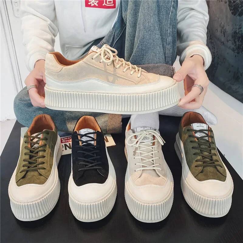 Ddmyoutdoor Casual For Running Sneaker Student Fashion Board Leather Comfortable Platform Shoe Men Tenis Masculino Outdoor Shoes