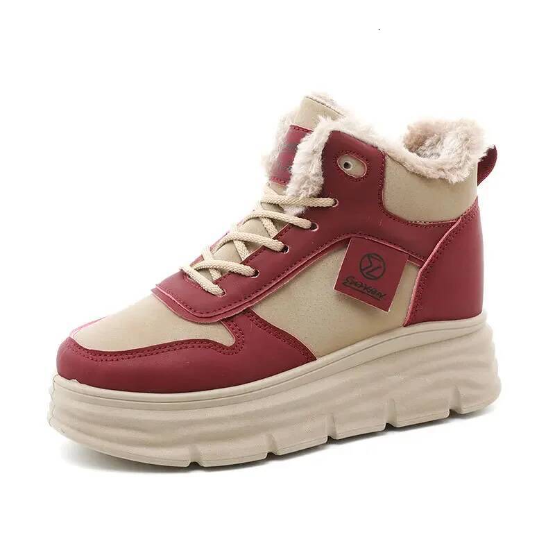 Ddmyoutdoor Winter Ankle Plush Anti Slip Outdoor Snow Boots High Top Platform Simple Warm Student Women S Shoes Outdoor Shoes