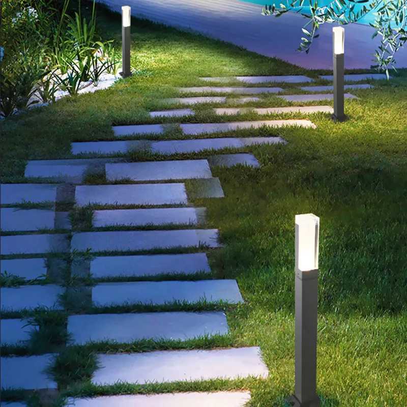 Modern minimalist square garden villa park landscape lights LED IP65 cylindrical lawn lights outdoor waterproof courtyard lights W250607