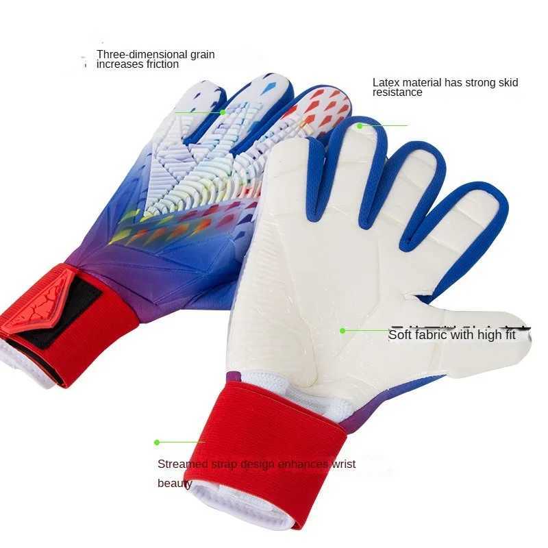 Goalkeeper Football Gloves Adult Game Professional Non-Slip Childrens Latex Goalkeeper Gloves XJ250606