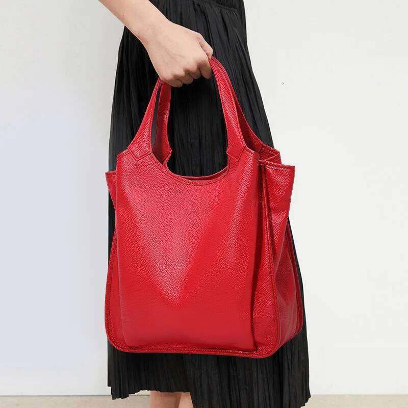 Aidrani High Quality Genuine Leather Women's Large Capacity Cowhide Underarm Shoulder Handbag