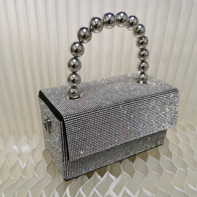 Top Quality New Style Shenglu New Shiny Handmade Diamond-Studded Small Square Bag Full Diamond Rhinestone Bag Handbag High-End Feel New Free Delivery 