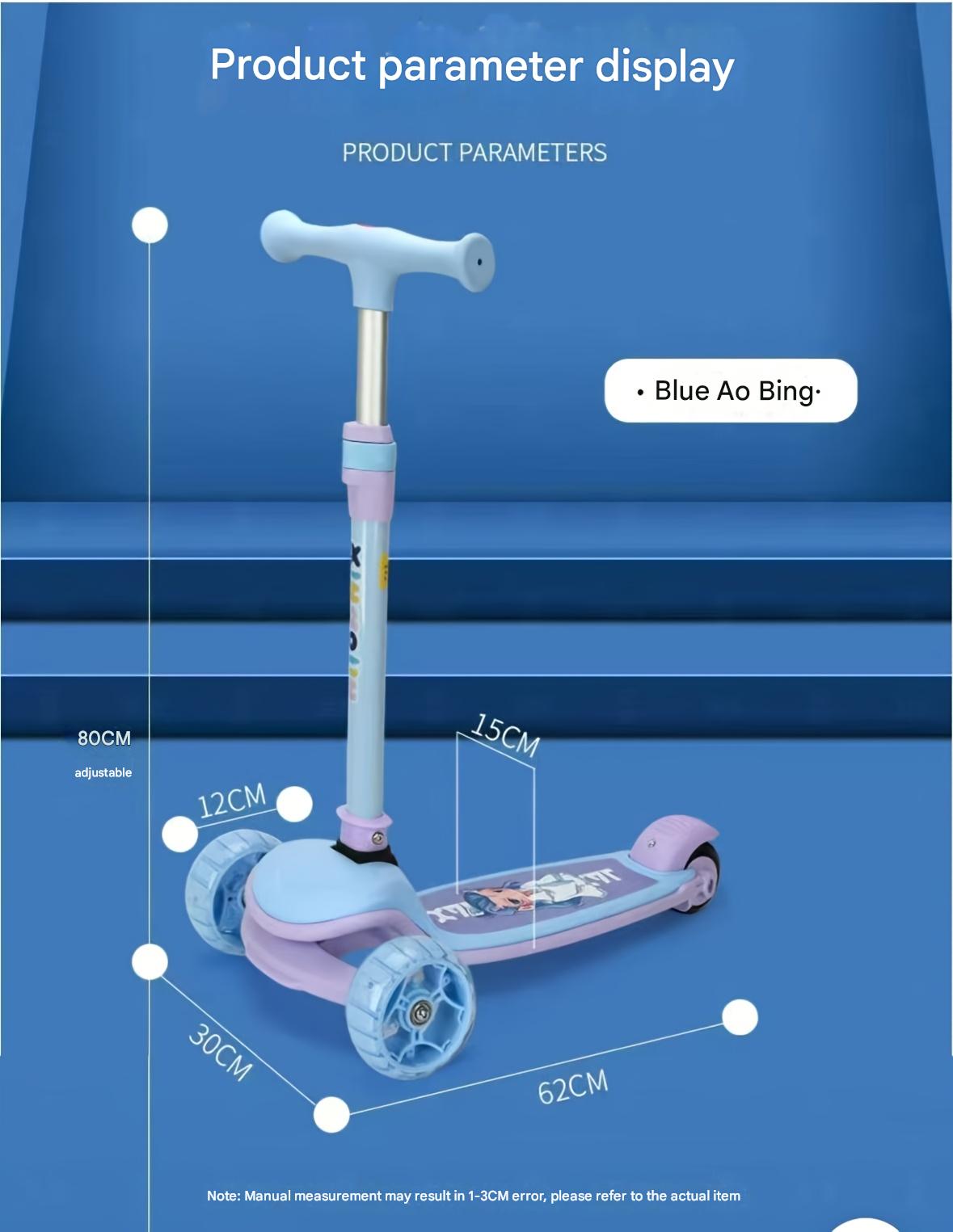 Child-Friendly Foldable Scooter: Wide Pedals for Enhanced Stability and Super Strong Load Capacity