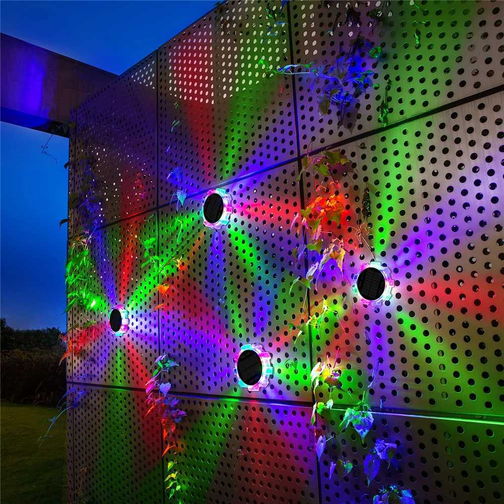 2024 New Led Solar Garden Lamp Waterproof Ground-in 4Mode Backyard Patio Lawn Decoration Wall Fence Gear Outdoor Solar LightXJ250606