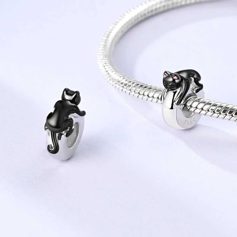Fit Original Charms Beads 925 Sterling Silver Clip Charms Zircon Sile Spacer Beads for Bracelet Women DIY Gift PartyXJ250607