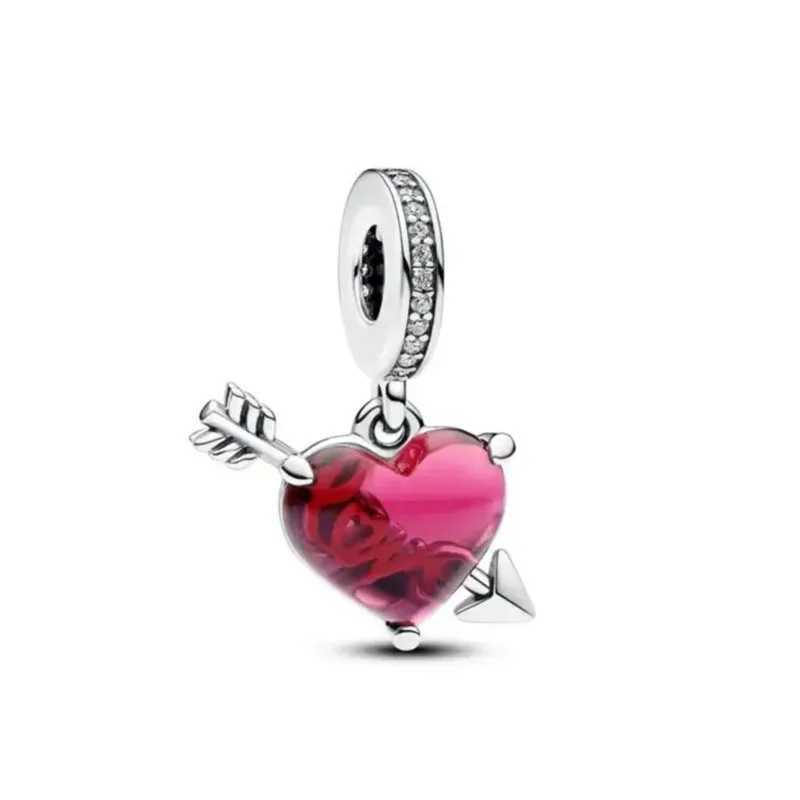 New925 Silver Pink Heart Sisters Bead Mom Daughter Charm Fit Original Bracelet DIY Jewelry For Women Forever Friend Pendant Gift XJ250607