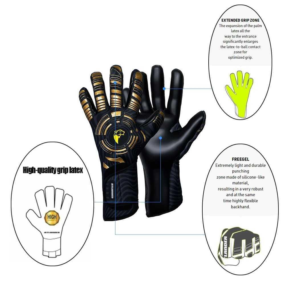 Professional Football Goalkeeper Gloves for Kids and Adults Thickened Latex Protection Non-Slip Soccer Goalie Gloves XJ250606