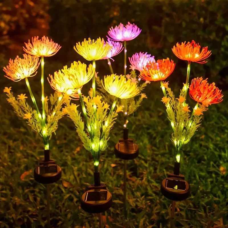 Garden Summer External Solar Lights Eternal Flower Sunflower LED Solar Lawn Lamp Festival Outdoor Wedding Camping Party Decoration W250607