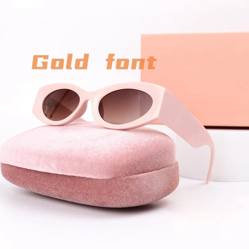 Pink sunglasses Fashion glasses frame Designer sunglass womens anti-radiation UV400 Polarized lenses With original