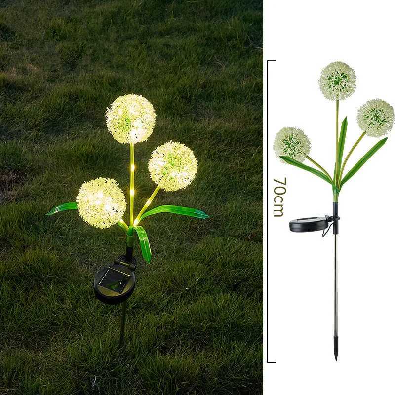 Creative New Solar Lawn Light Ground Plug Three-headed Dandelion Lamp Outdoor Garden Courtyard Atmosphere Light Decorative LampsXJ250606