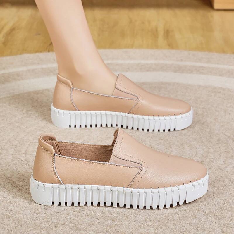 Ddmyoutdoor Ddmyoutdoor Women S PU Platform Outdoor Hiking Work Summer Breathable Single Casual Flat Bottom Anti Slip Vulcanized Board Shoes Outdoor S