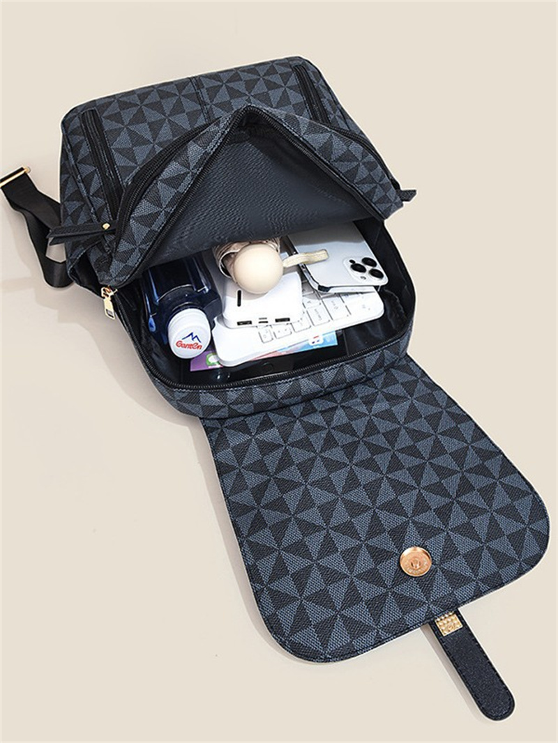 Designer bag free shipping 2025 new fashion light luxury high-end texture printed large capacity fashion backpack for womens