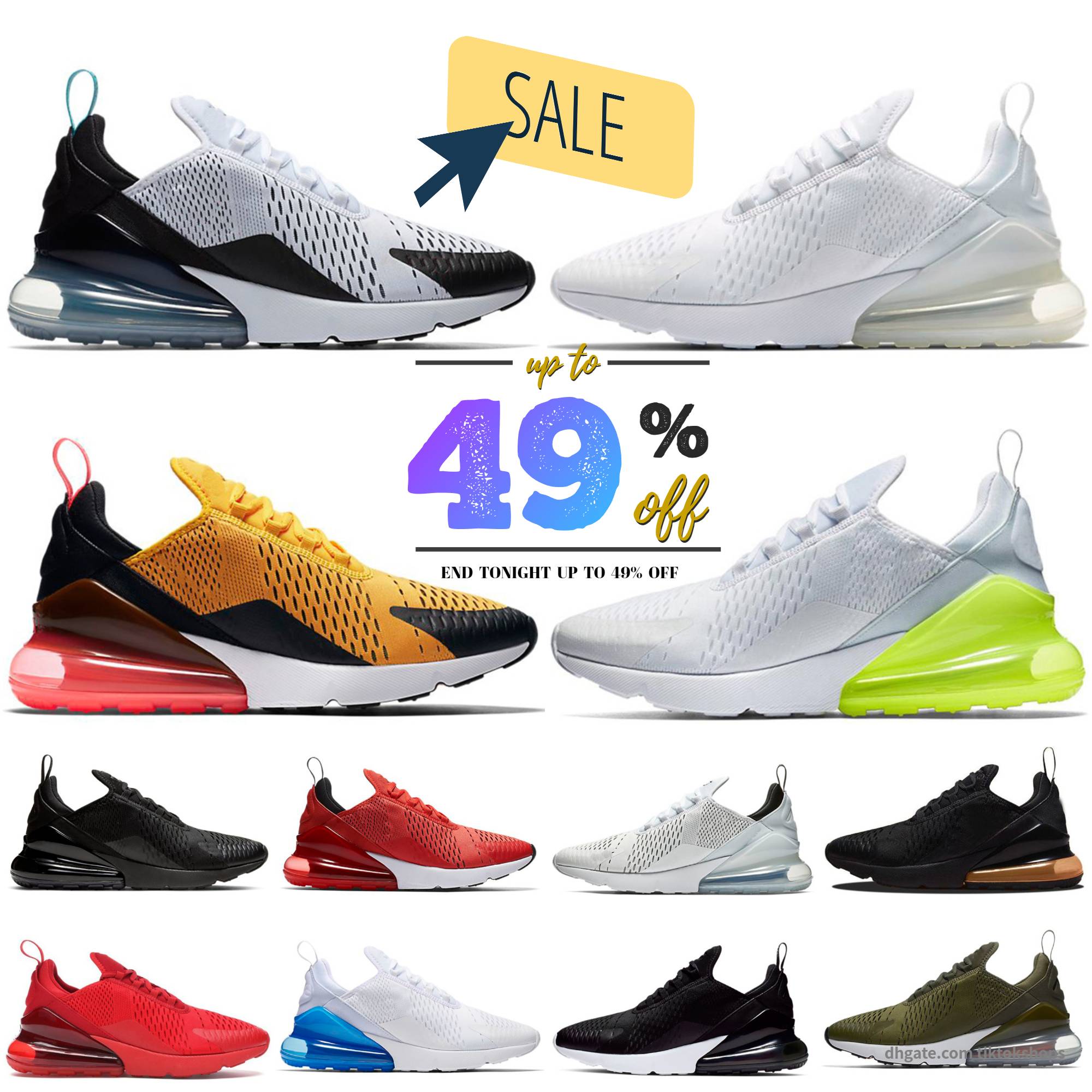 270 Trainers 27C Mens Womens Running Outdoor Shoes 270s Designer All Black White Navy Blue Photo Bule Cool Grey Rose Pink Red Men Woman Sneakers Designer Size 36-45