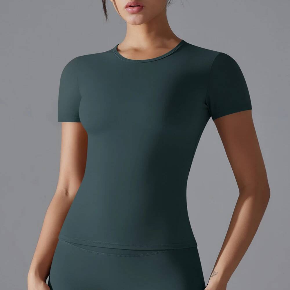 Female Short Sleeves Shirts Women Fiess Sports T-Shirts Yoga Top Quick Dry Running Tops Tights Gym Workout Push Up Clothe