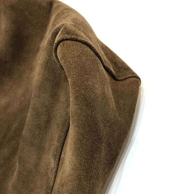 Bucket leather women lazy Tote bag suede cowhide single shoulder large capacity commuter trend in Japan