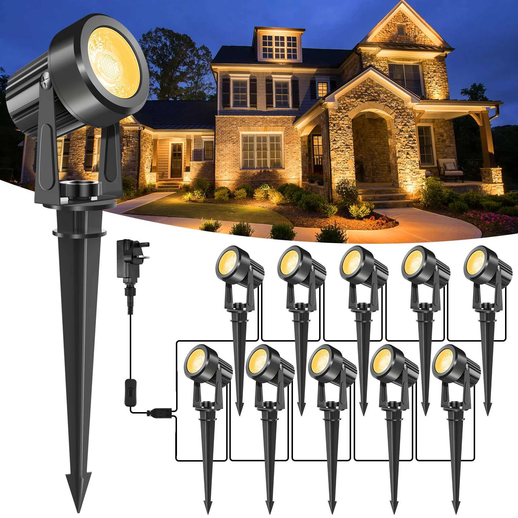 2/4/6/8/10 Lights Low Voltage Landscape Lighting 12V/27V Outdoor Lamp Garden Decoration Outdoor Lighting 800LM Landscape Light XJ250606