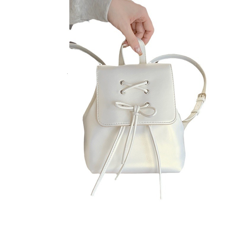 designer Ballet Style Bowknot Backpack for Women 2025 New Trend Korean Cute Handbag Shoulder Bag School Bag