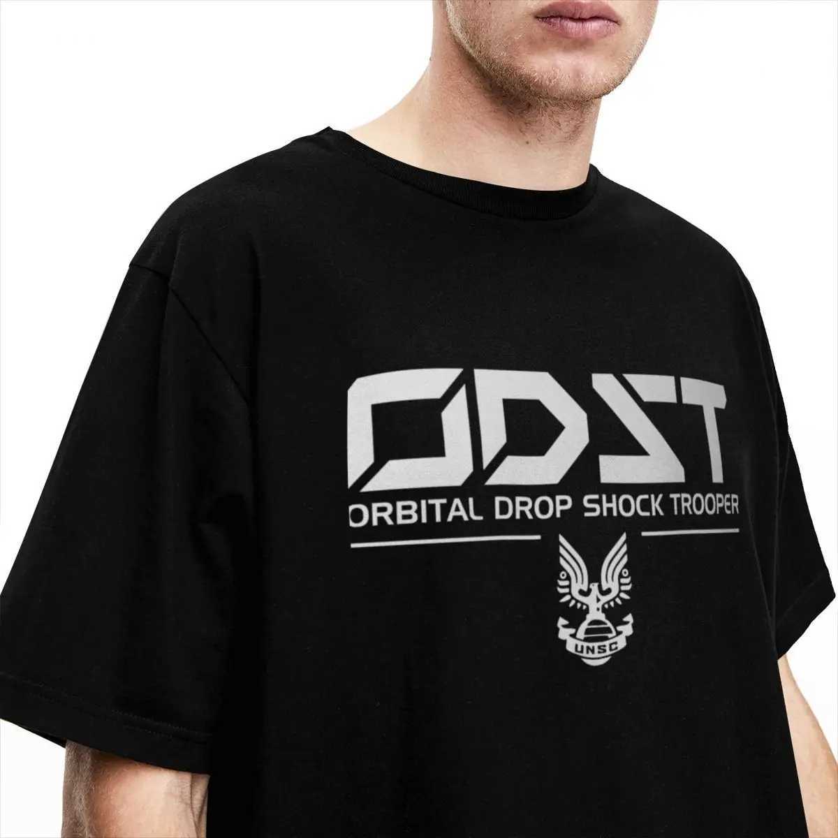 Man T-Shirt Odst Orbital Drop Shock T Shirts Hippie Hs Summer Ts Vintage Loose Cotton Clothing Birthday Gift X250607